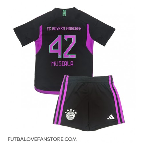 Bayern Munich Jamal Musiala #42 Vonkajší Detský futbalový dres 2023-24 Krátky Rukáv (+ trenírky)